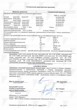 Экспертное заключение на продукцию De Luxe  - клеи